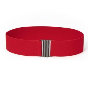 Womens Red Vintage Plus Elastic Stretchy Waist Cinch Trimmer Belt 2.36" Wide🐯